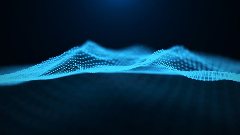 Abstract digital terrain visualization representing land data, illustrating how colocation providers use early signal data to map emerging markets and predict hyperscaler development before public announcements