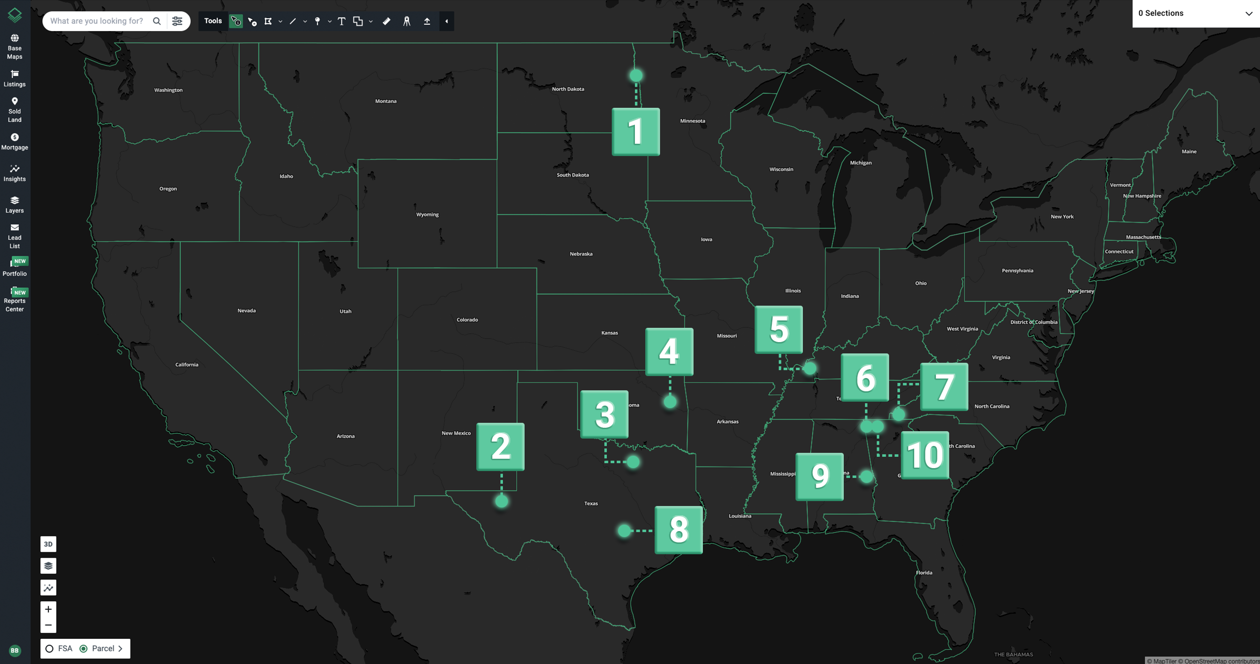 Map of Core Scientific data center sites across 10 U.S. locations acquired by CoreWeave in a $9 billion deal for 1.3 GW of AI compute capacity.