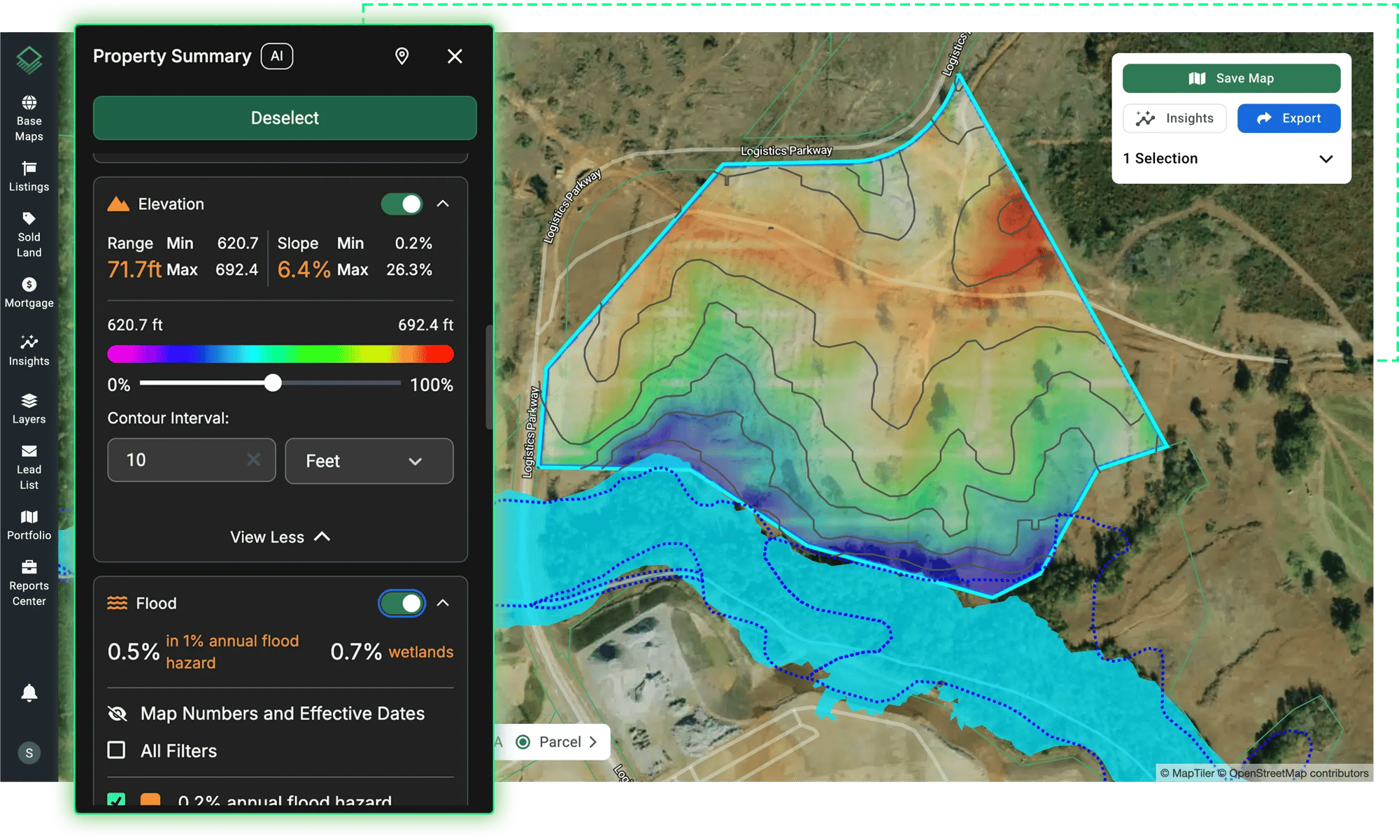 AI Parcel Summery Elevation Flood