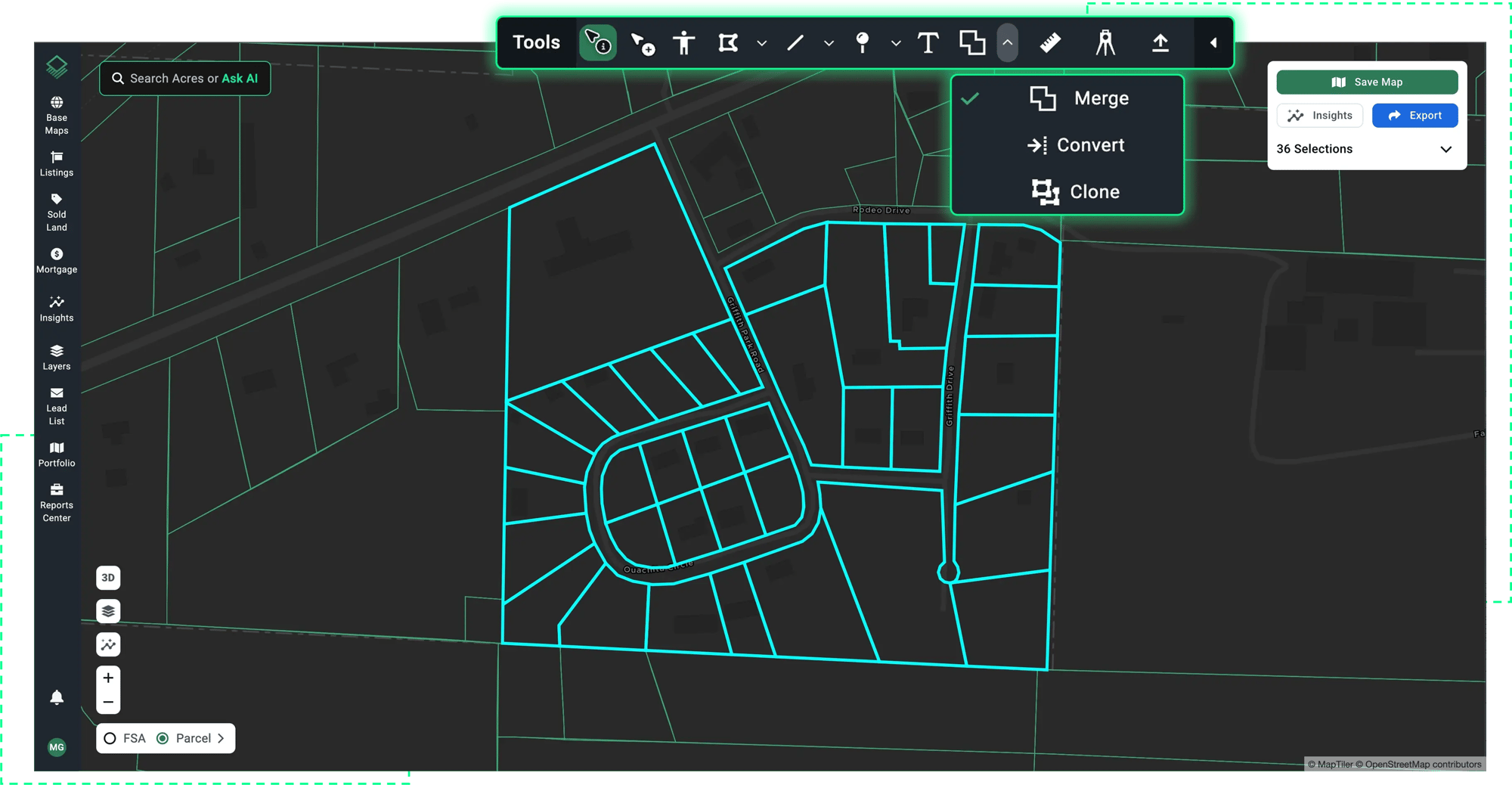 Custom Maps - Merge Parcels