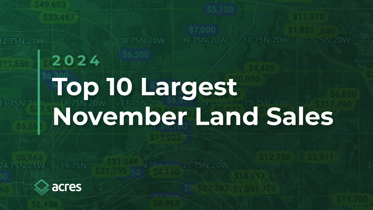 Top 10 largest US land sales in November 2024
