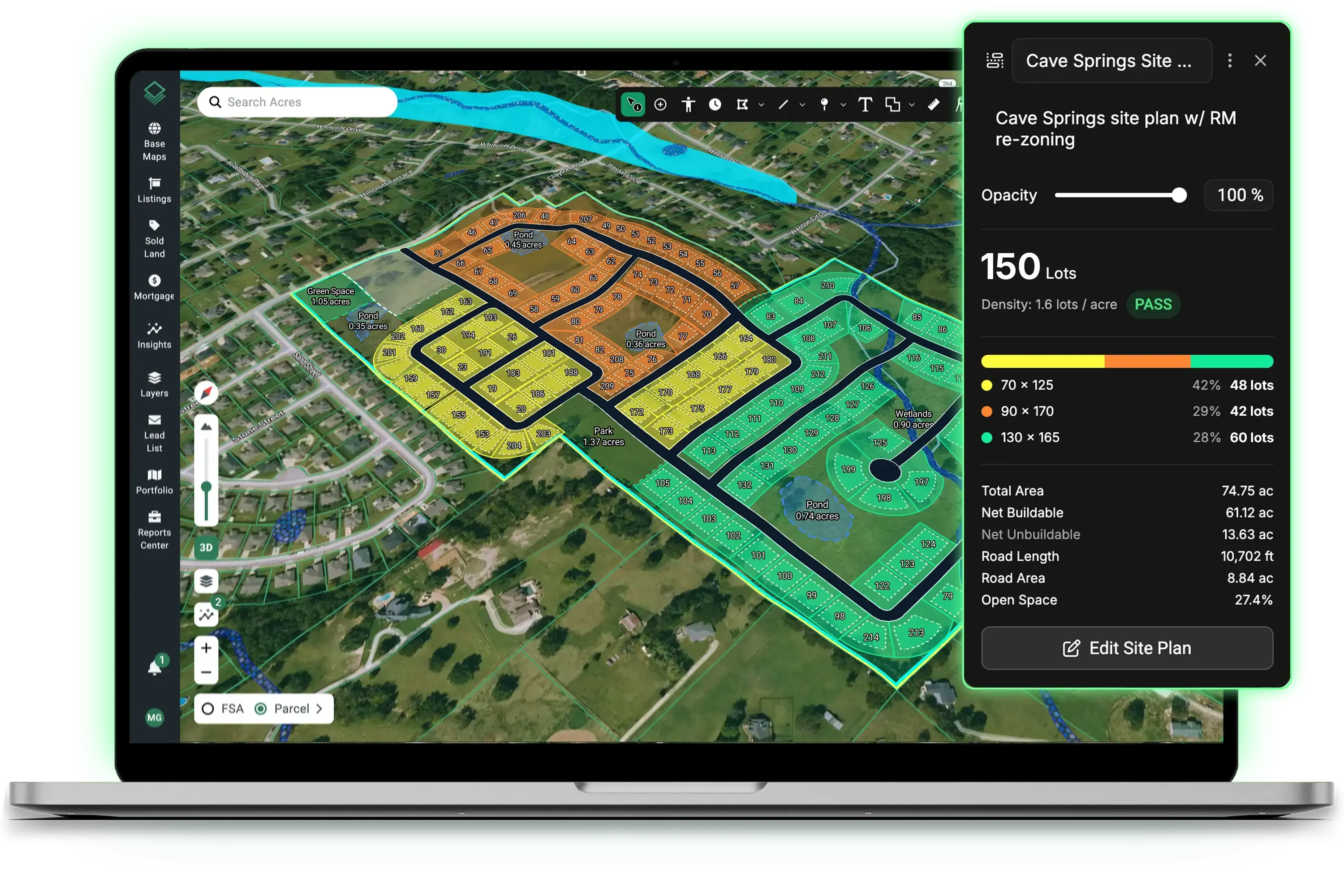 Site Planner CS Lot Yield